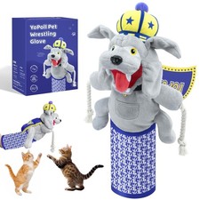 YoPoll Cat Wrestling Glove, Toy with Sumo 7.5 x 4.5 x 10.6 inches, Dog