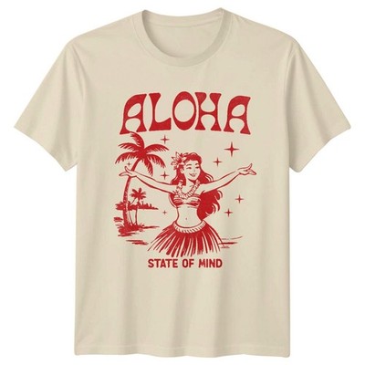 Aloha State Of Mind Hawaii Culture Herren T-Shirt Damen Graphic Tee