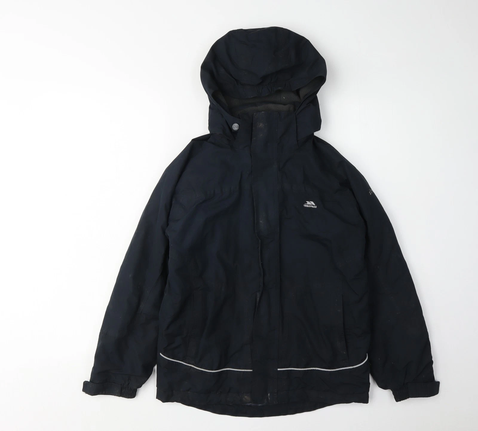 Trespass Boys Black Waterproof Hooded Jacket 9-10 Years