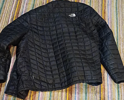 #ad The North Face Men#x27;s Black Quilted Puffer Jacket Full Zip Logo Patch S22 $50.00