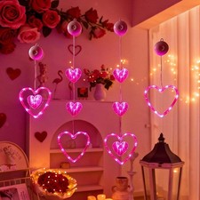 3 luci per finestre di San Valentino, regalo per la decorazione della casa,
