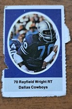 1972 Sunoco NFL Action Player Stamps - Rayfield Wright (RC)