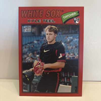 #ad Kyle Teel Rookie 2026 Topps Heritage #182 Red Border SP RC Chicago White Sox $3.00