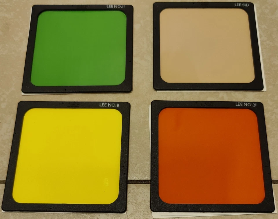 Vintage Lee Lens Filters Photographic Pack Set X4 Warm-Up Set No. 8, 11, 21, 81D - Image 4 of 4