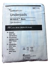 Case Of 30 Cardinal Health Disposable Underpads, Wings Basic