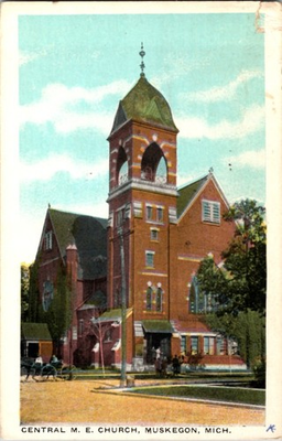 #ad Muskegon Michigan MI : CHURCH SCENE m 12 BD5828 $5.28