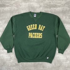 vintage 90s RUSSELL ATHLETIC GREEN BAY PACKERS sweatshirt 2XL XXL v stitch USA