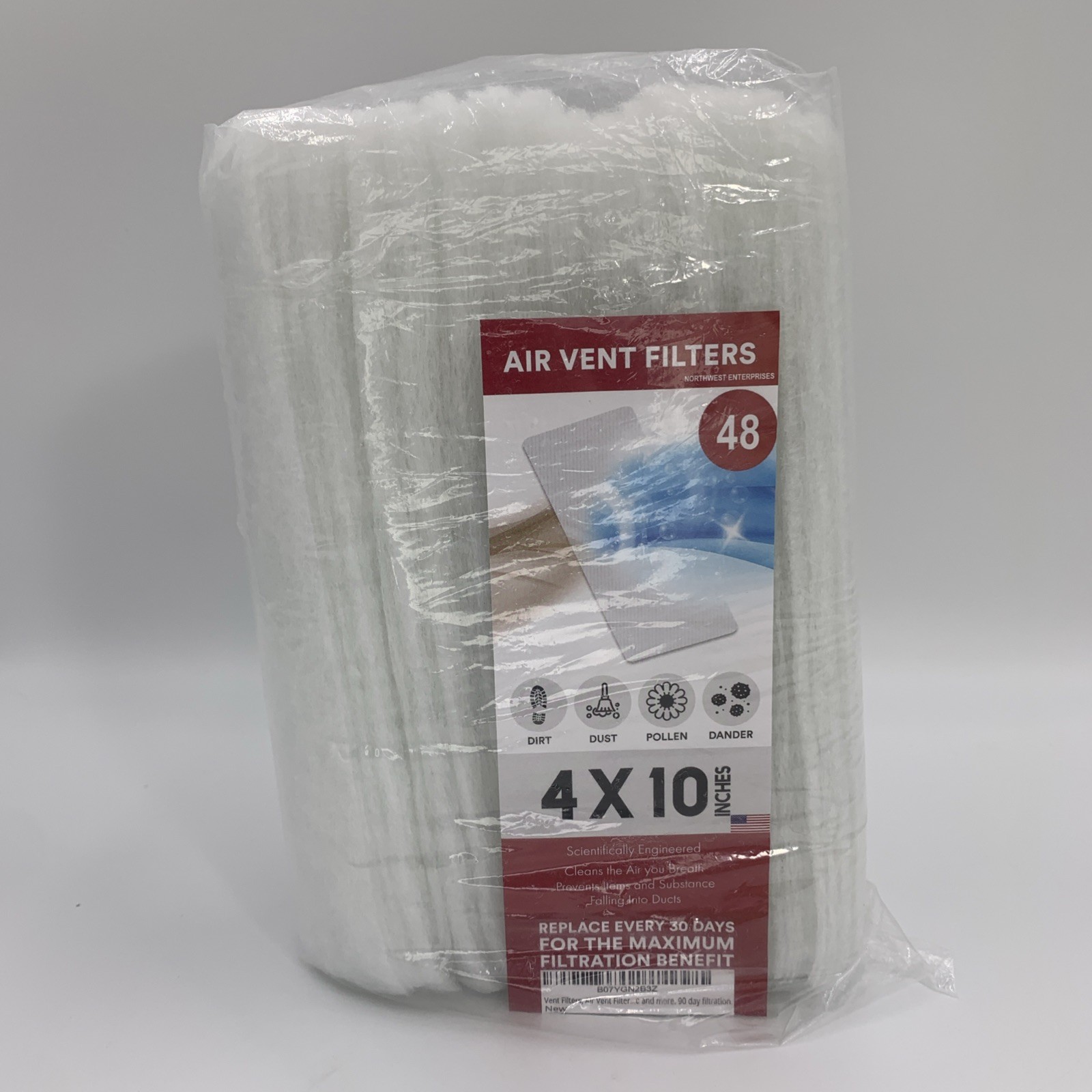 Air Vent Filters By Northwest Enterprises 4"x10" 48 Filters Sealed Free Shipping