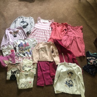 Large Lot Of 20 Adorable Girl Clothes-Dresses-Shirts , P J s Sweaters.   6 Yrs