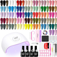Gel Nail Polish Kit with UV Light, 36 Colors Nail Polish Set with Base and Matte