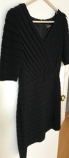 Adrianna Papell Womens Evening Dress 3/4 Sleeve  Black  Size 6