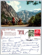 1958 Kings Canyon National Park Horseback Riding Mirro-Krome Postcard