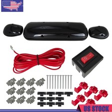 3pc Cab Roof Marker Running Lights Wamber Led Lamps For Truck Suv Smoked Lens