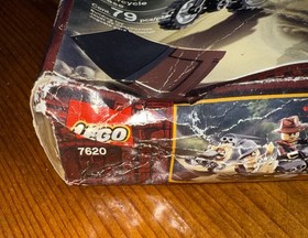 Brand New Lego Indiana Jones 7620: Motorcycle Chase From 2008 With Damaged Box