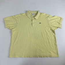 Lacoste Polo Shirt Mens Short Sleeve Pique Regular Fit Golf Size 8 3XL Yellow