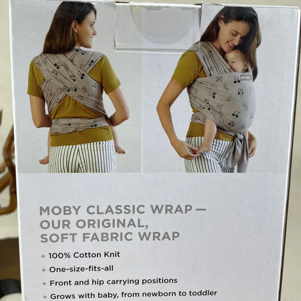 MOBY Envoltura Clásica DISNEY Mickey Mouse Suave Transpirable Portabebés Foto 4 de 4