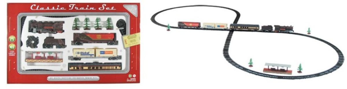 WTZ Deluxe Classic Steam Battery Operated Train Set 40pcs WTZ1638