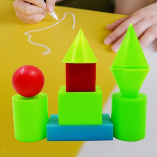 9Pcs 3D Shapes Geometric Set Educational Toy for Preschool School Supplies