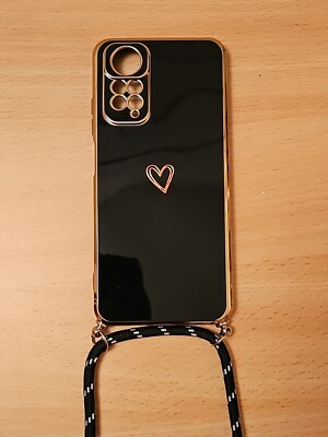 Handyhülle mit Band in Schwarz & GOLD für Xiaomi Redmi Note 11 4g