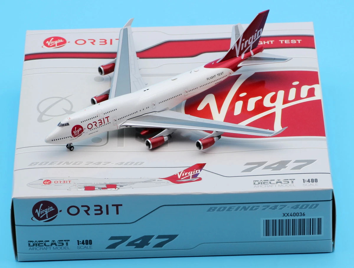 JC Wings 1:400 Virgin Orbit Boeing B747-400 Diecast Aircraft Jet Model  N744VG