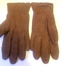 Vintage Fownes Brown Kid Leather Winter Gloves Women's SIZE S