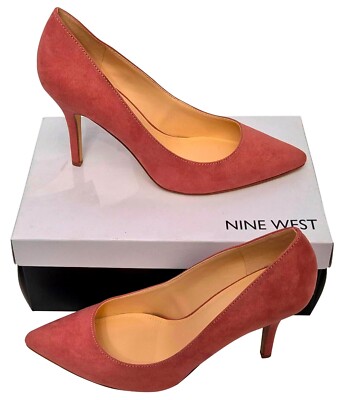 Nine West Flagship Damenschuhe rostfarben Synthetik spitz zulaufend hoher Absatz UVP 85 £
