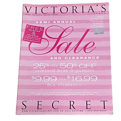 Victoria's Secret Catalog 1999 Semi Annual Sale Pink Cover 92