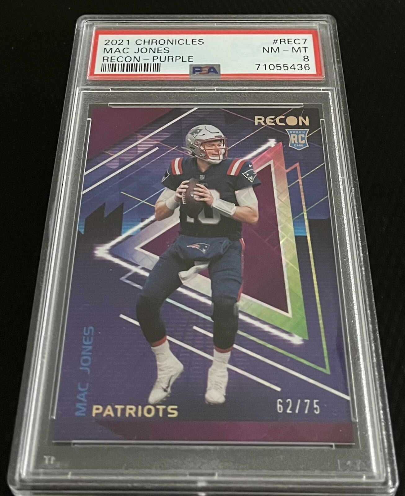 Mac Jones Panini Chronicles Recon #REC7 Purple