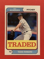 MAX SCHERZER 2023 Topps Heritage High Number TRADED/SIGNED Variation #TSS-42