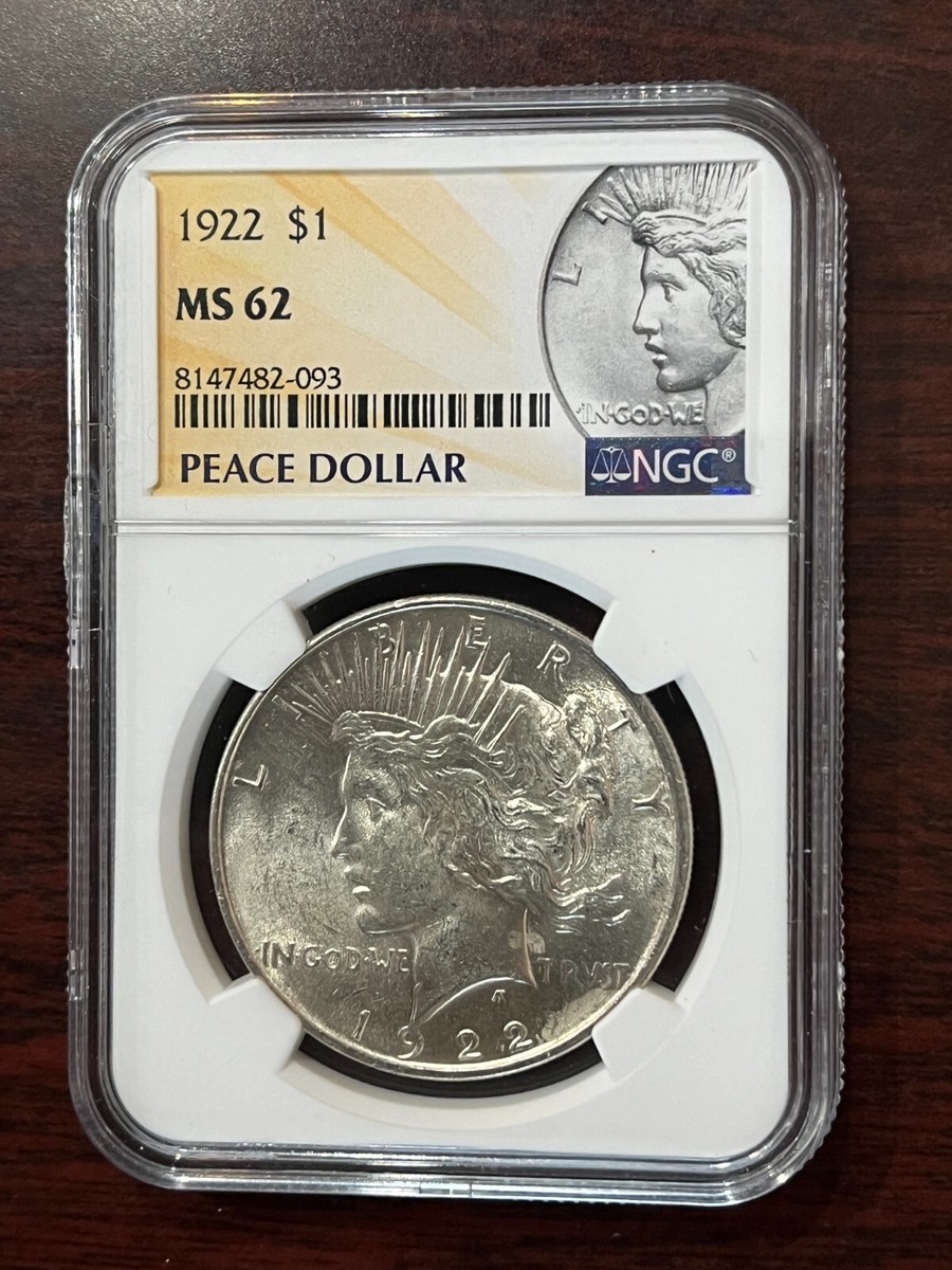 1922 P Peace Silver Dollar NGC MS62 UNCIRCULATED | eBay