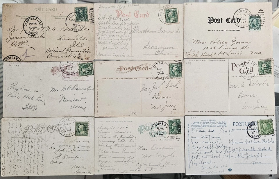 Juneau, Alaska Postmarked Photo Postcards (17) - Part of the Gimelson Collection - Image 2 of 4