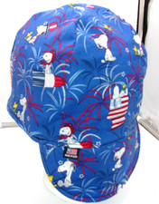 Snoopy Fireworks Custom Made Construction, Welder, Pipe-fitter, Biker Hat