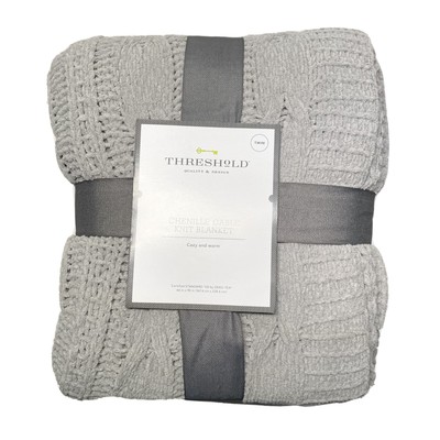 threshold throw blanket knit