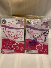 UNICORN Necklaces - Set of 2 - 1 Pink 1 Purple - Kid Fun JA743