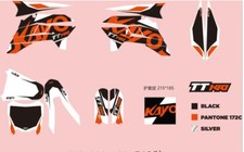 Kit Grafiche Adesivi Completo Per Pit Bike Kayo TT 125 140 160 170 190 KRZ