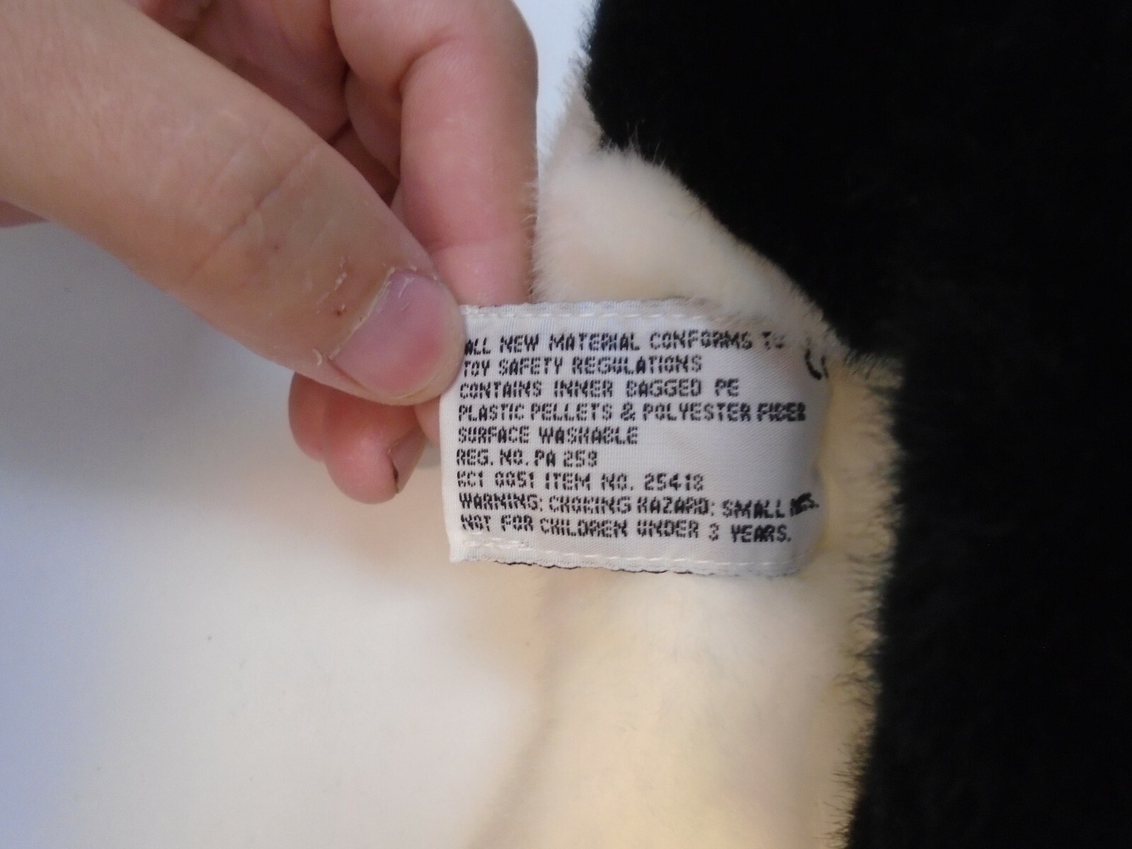 Russ Yomiko Classics Calico Black and White Cat Plush Stuffed 15"