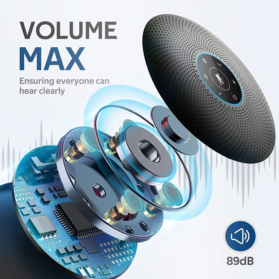 EMEET M2 MAX Bluetooth Speakerphone Business Conference Speakers W/4 Microphones - Image 4 of 4