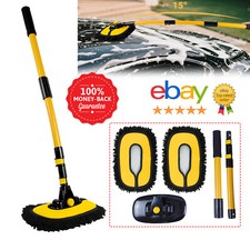 15° Curved Car Wash Brush Telescopic Long Rod Car Cleaning Mop Not Hurt Paint
