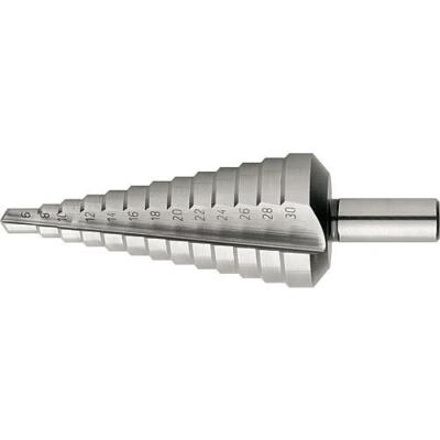 Exact 1605329 SB-VERPACKUNG HSS Stufenbohrer 6 - 30mm Gesamtlänge Flächen 98mm 3