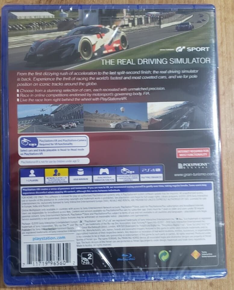 Gran Turismo Sport Sony PS4 GT Racing Game Factory Sealed