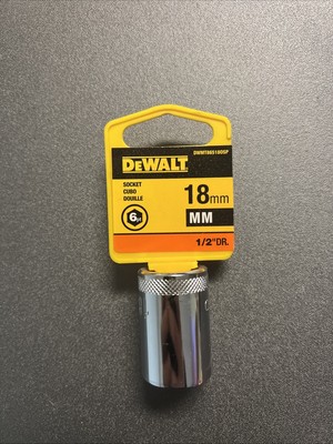 NEW Dewalt DWMT86518OSP 1/2 Drive X 18 MM  6 PT CHROME Socket TOOL 7519655