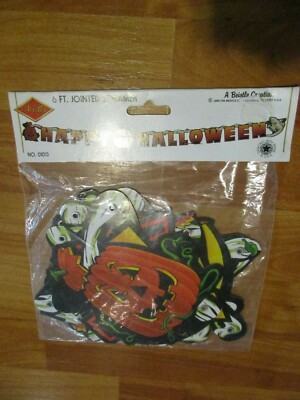 6 Ft Happy Halloween Jointed Streamer 1989 Beistle New Old Stock