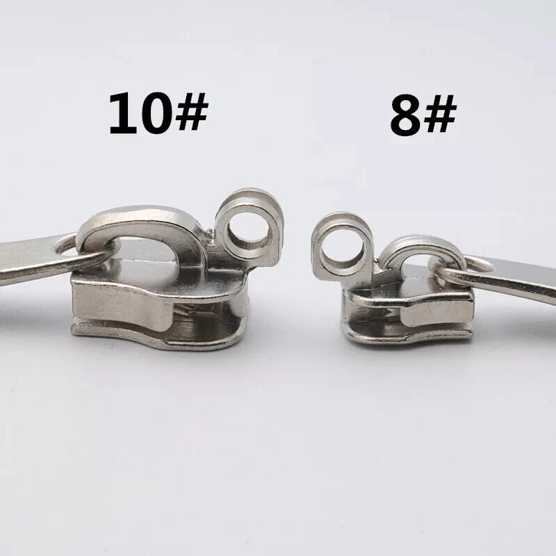 6 Pair Metal Zipper Repair Kit Pull Slider Zip Head DIY Suitcase Bag Accessories - Image 4 of 4