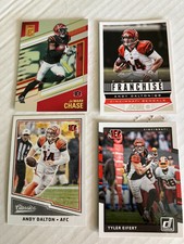 Cincinnati Bengals Football Card Lot - Ja'Marr Chase - Andy Dalton - Tyler Eifer