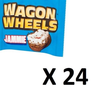 Wagon Wheels Jammie Biscuit Marshmallow Jam & Chocolate Snacks X 24