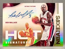 2021 Panini Hoops Signatures Ben Wallace Detroit Pistons Auto #HS-BWL