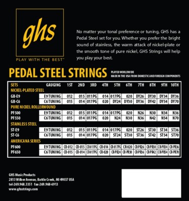 Corde Chitarra Elettrica Ghs In Acciaio – Per Pedal Steel Guitar, 10 Corde, Calibro 11-38w Corde Per Chitarra Elettrica Ghs - Foto 11