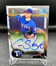 Connor Sadzeck 2016 Bowman Chrome Prospects Auto #BCAP-CS Texas Rangers