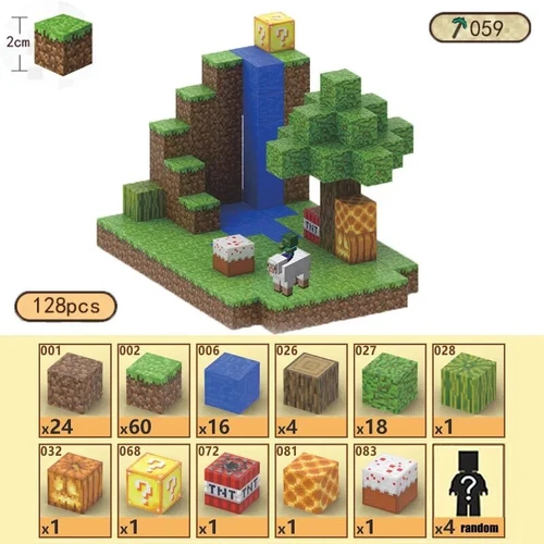 My World Magnetic Building Block Set STEM Mine Craft Toys Tiles Pixel Cube 2CM - Picture 74 of 78