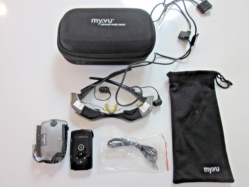 UNTESTED MYVU PERSONAL MEDIA VIEWER W/ CASE - AS IS - FREE SHIPPING!